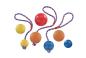 Preview: Vollgummi Ball Ø 6 cm mit Seil 