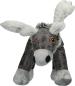 Preview: Leather and plush moose, grey, approx. 29 x 23 x 25 cm