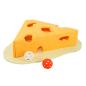 Preview: Filzspielzeug "Cheese" mit Spielbällen, 36 x 34 x 8 cm