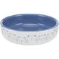 Preview: Keramik Napf flach "Little Cat" 0,3 L/15 cm, hellblau/weiß