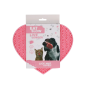 Preview: Lick 'n' Snack Matte Silikon pink mit Saugnapf (Herz)