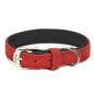 Preview: Halsband Velours rot, 47 cm (38-44 cm), 22-25 mm