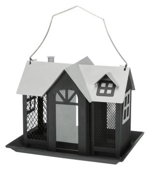 Futterhaus Villa zum Aufhängen, Metall, 2000 ml/26 x 19 x 19