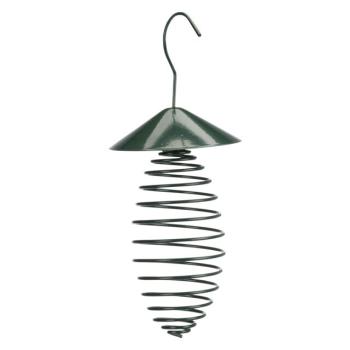Meisenknödelhalter 2 Knödel, Spirale Dach Metall 10 x 25 cm