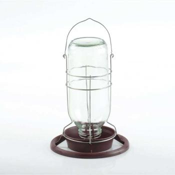 Futter/Wasserspender mit Glasflasche 1 Liter