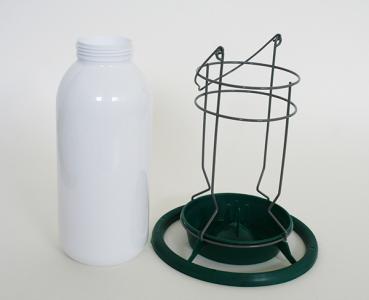 Futter/Wasserspender mit Plastikflasche 1 Liter