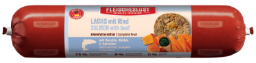 Fleischeslust - Frischer Lachs und Rind an Karotte & Kürbis (400 g)