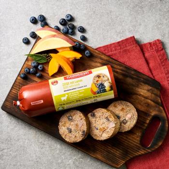 Preview: Fleischeslust - Goat with lamb on rutabaga & pumpkin (800 g)