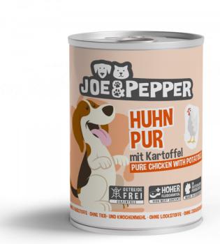 Joe & Pepper Hund - Huhn pur mit Kartoffeln (400 g)