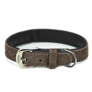 Halsband Velours braun, 60 cm (50-58 cm), 28-32 mm