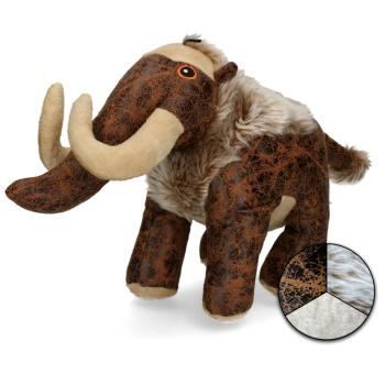 Mammut aus Leder & Plüsch 35 cm, braun