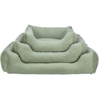 Preview: Hundebett Marley, eckig, 60 x 50 cm, salbei
