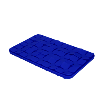 Lick 'n' Snack Leckmatte "Flowers", blau 21 x 34 cm