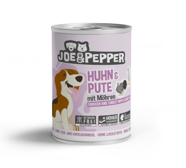 Joe & Pepper Hund - Huhn und Pute mit Karotten (400 g)
