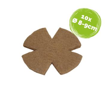 Nesteinlagen Jute gestanzt  8-9 cm (10 Stück)