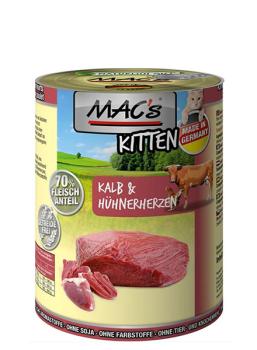 Mac´s Cat Kitten Kalb + Hühnerherzen (400 g)