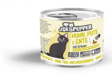 Joe & Pepper Katze Huhn, Pute & Ente mit Erbsen (200 g)