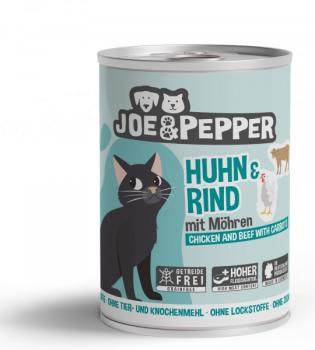 Joe & Pepper Katze Huhn & Rind mit Möhren (400 g)