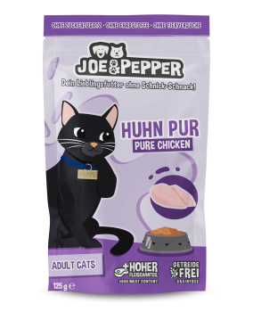 Joe & Pepper Katze Pouch Adult Huhn PUR (125 g)