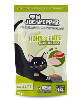 Joe & Pepper Katze Pouch Adult Huhn+ Ente (125 g)