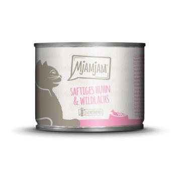 MjaMjam Katze Dose - saftiges Huhn mit Wildlachs (200 g)