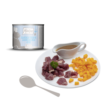 MjaMjam Katze Dose - blanchierte Ente + Kürbis mit Soße (185 g)