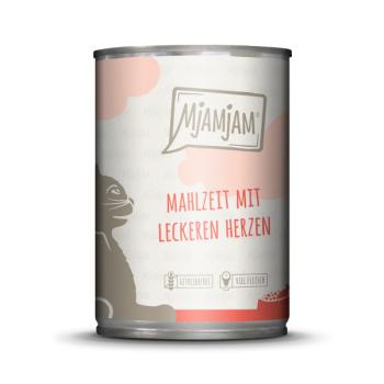 MjaMjam Katze Dose - Mahlzeit mit leckeren Herzen (400 g)