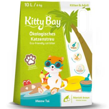 KittyBay Katzenstreu Meow Tai - Maniokmehl braun (10 Liter)