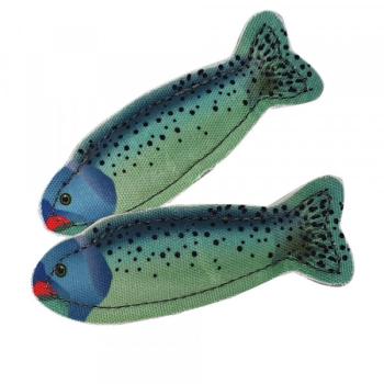 Forelle aus Stoff mit Catnip, 9,5 cm, 2er Set