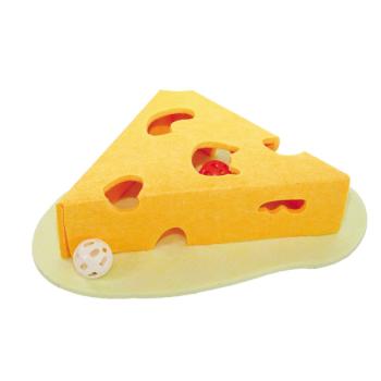 Filzspielzeug "Cheese" mit Spielbällen, 36 x 34 x 8 cm