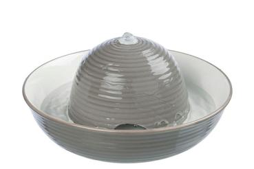 Trinkbrunnen Keramik Vital Flow Mini, 0,8 L grau/weiß