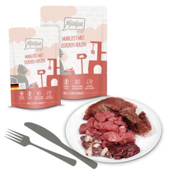 MjaMjam Katze Pouch - Mahlzeit mit leckeren Herzen (125 g)