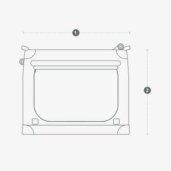 Hunde Faltbox Aluminium TPX75-Pro 75 x 55 x 60 cm