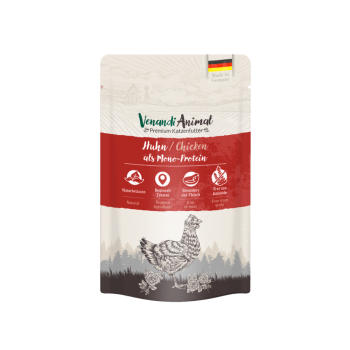 Venandi Animal- Katze - Pouch - Huhn als Monoprotein (125 g)