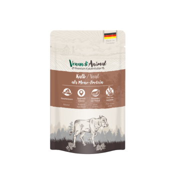 Venandi Animal- Katze - Pouch - Kalb als Monoprotein (125 g)
