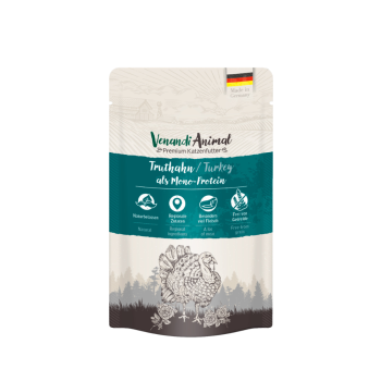 Venandi Animal- Katze - Pouch - Truthahn als Monoprotein (125 g)