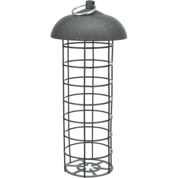 Meisenknödelhalter 4er Metall mit Dach 10 x 21 cm schwarz