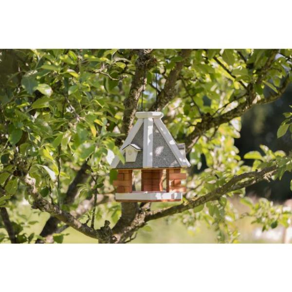 Futterhaus natura Kiefernholz zum Aufhängen, ø 36 × 35 cm