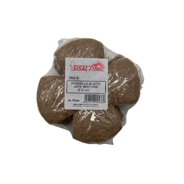 Nesteinlagen Jute gestanzt  8-9 cm (10 Stück)