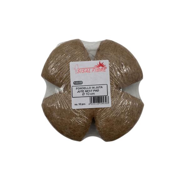 Nesteinlagen Jute gestanzt 10 cm (10 Stück)