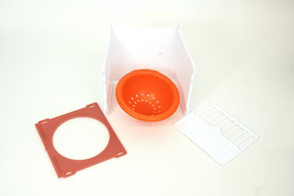 Kaisernest Kunststoff weiß-orange Nest 10 cm