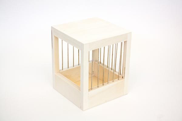 Volierennest Holz 11 x 11 x 13,5 cm