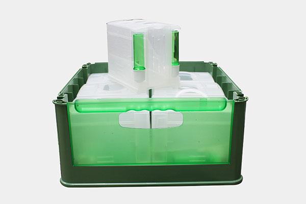 Transportbox mit 6 Einzelboxen Kunststoff