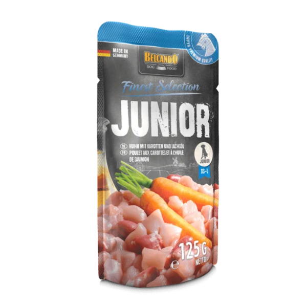 Belcando Junior - Pollo con carote e olio di salmone (125 g)