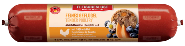 Fleischeslust - Feines Geflügel an Süßkartoffel, Heidelbeere (400 g)