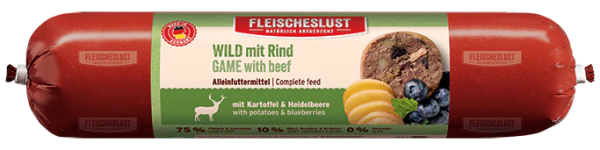 Fleischeslust - Wild mit Rind an Kartoffeln und Heidelbeeren (800 g)