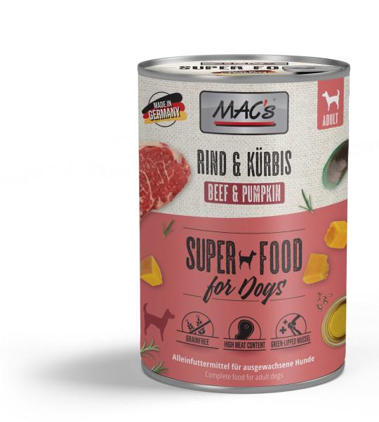 Mac´s Dog Rind mit Kürbis (400 g)
