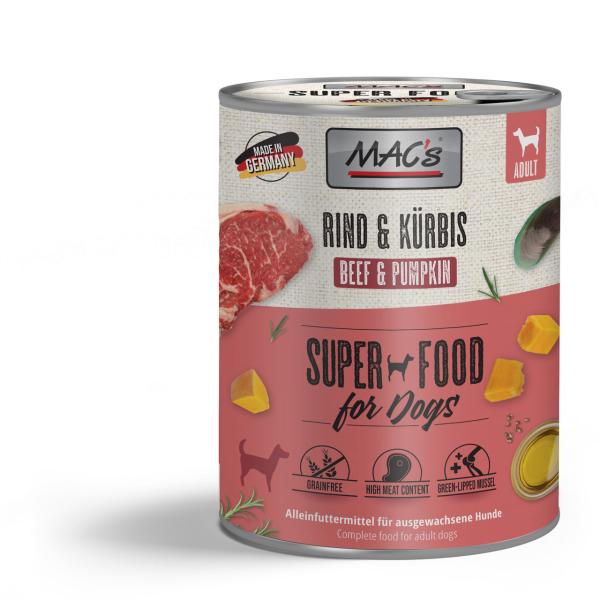 Mac´s Dog Rind mit Kürbis (800 g)