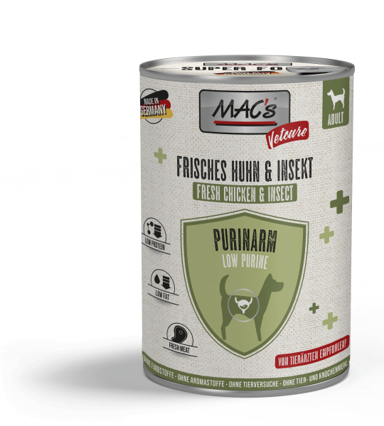 Mac´s Dog Vetcare Huhn & Insekt (purinarm) (400 g)