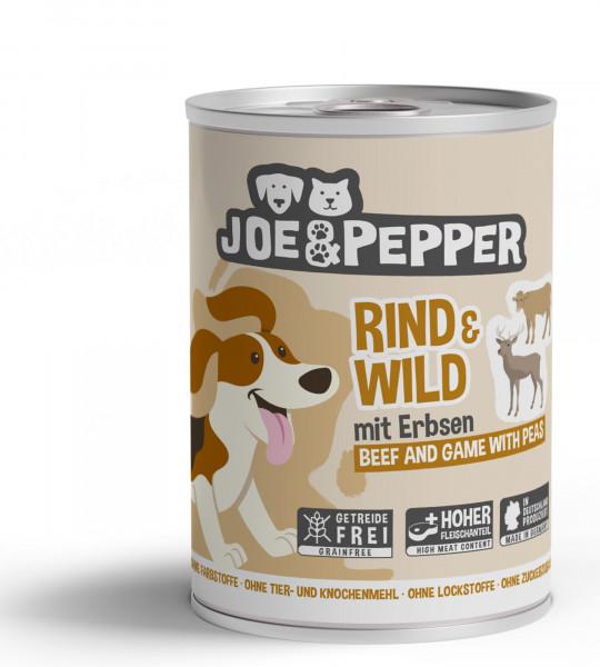 Joe & Pepper Hund - Rind und Wild mit Erbsen (400 g)